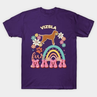 Vizsla Fur Mama, Vizsla For Dog Mom, Dog Mother, Dog Mama And Dog Owners T-Shirt